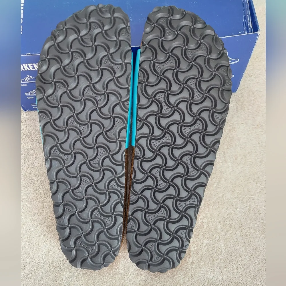 Birkenstock Ibiza Scuba Blue Men's Size 10N Slide Sandals NWT Preppy Vacation